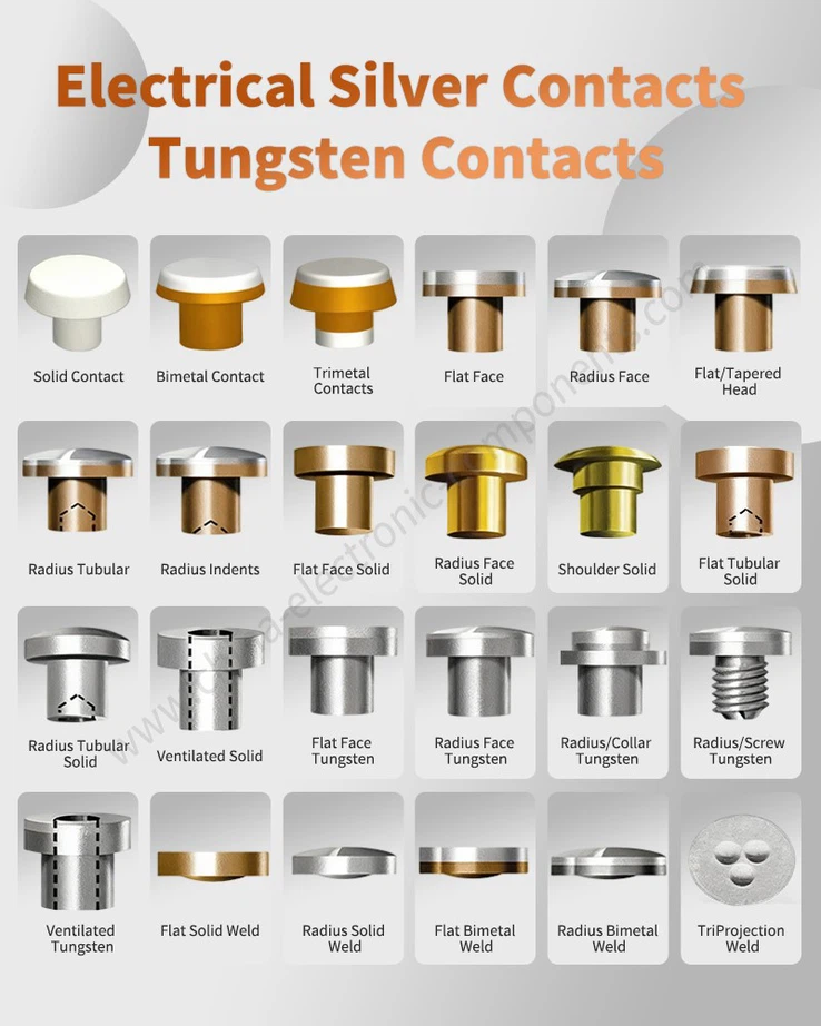 Electrical Silver Contacts Tungsten Contacts Electrical Silver Contacts Tungsten Contacts